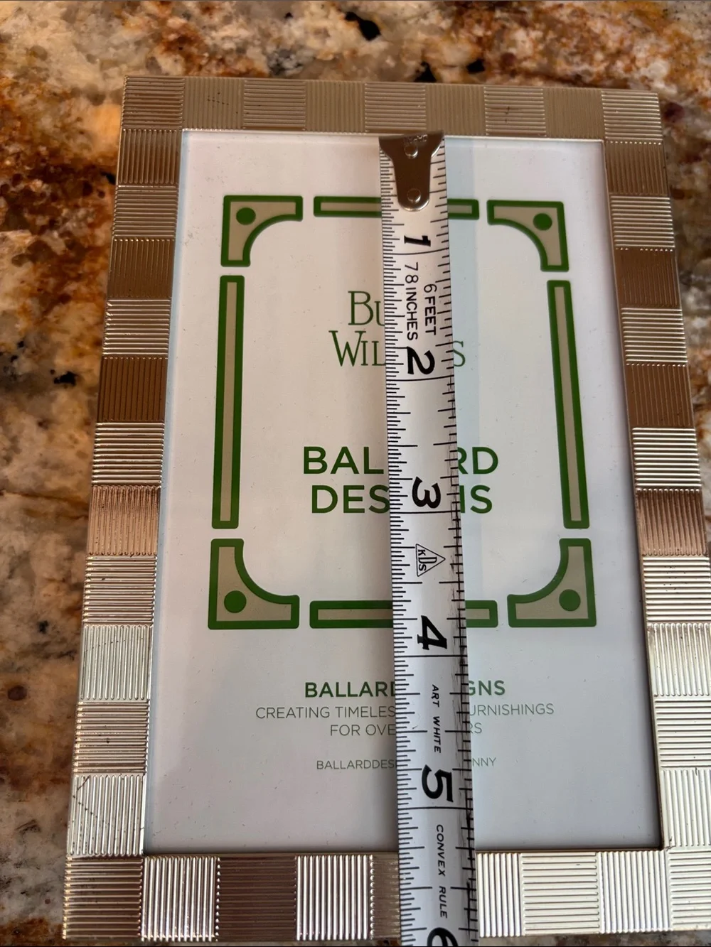 Bunny Williams for Ballard Designs Silver Ribbed Picture Frame